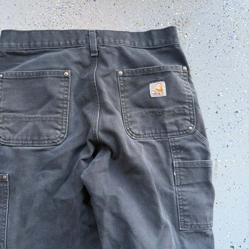90s Faded Distressed Carhartt Double Knee Work Pants 30x30 - Picture 5 of 8